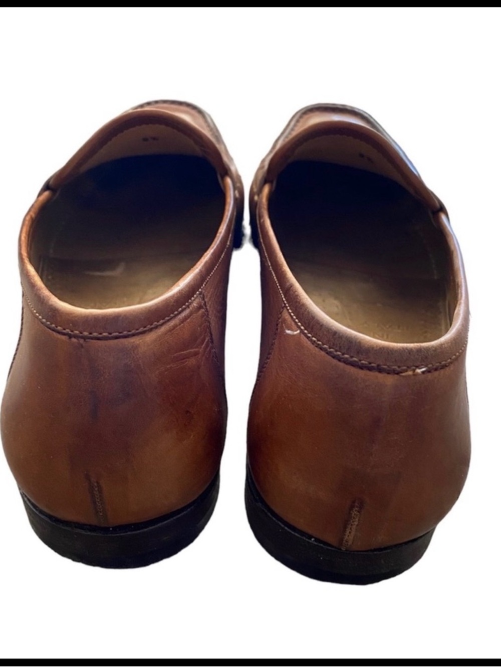 Santoni Brown Leather Loafers with Tassels - Picture 7 of 12
